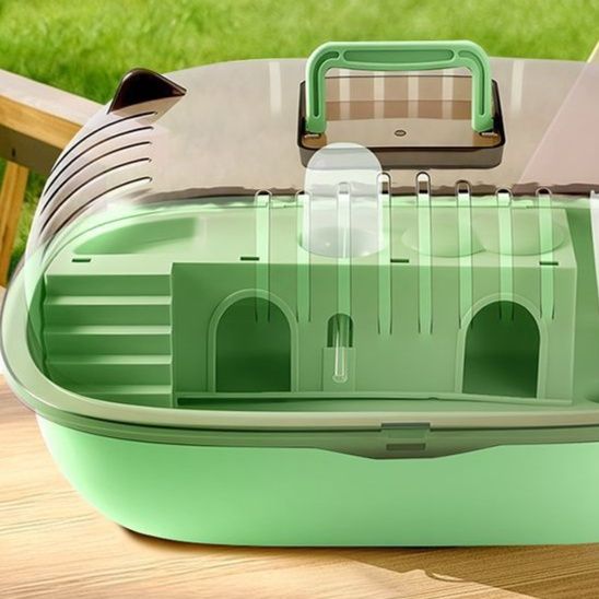 ハムスターケージ 全視界透明携帯用小動物ケージ