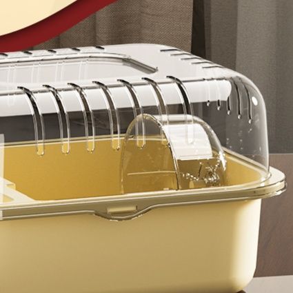 ハムスターケージ 小型透明蓋付き持ち運び便利ハムスター飼育ケージ