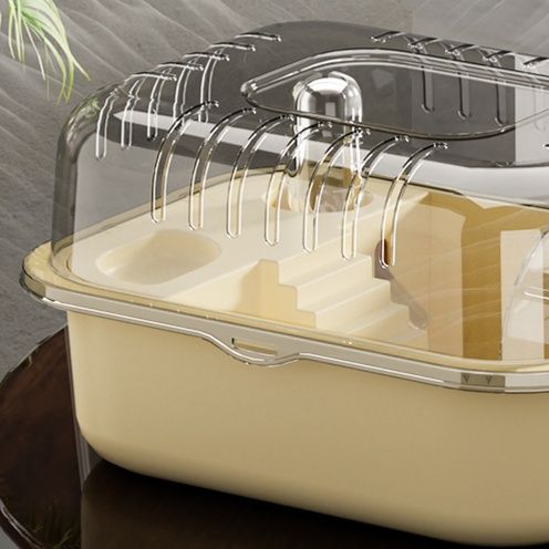 ハムスターケージ 小型透明蓋付き持ち運び便利ハムスター飼育ケージ