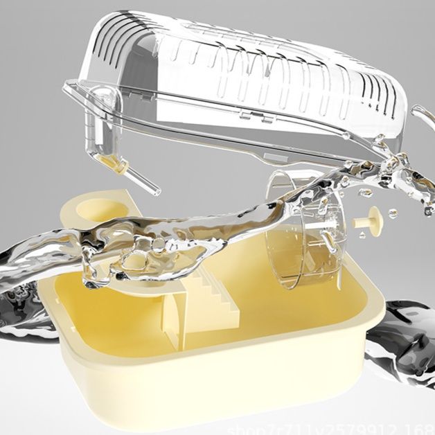 ハムスターケージ 小型透明蓋付き持ち運び便利ハムスター飼育ケージ