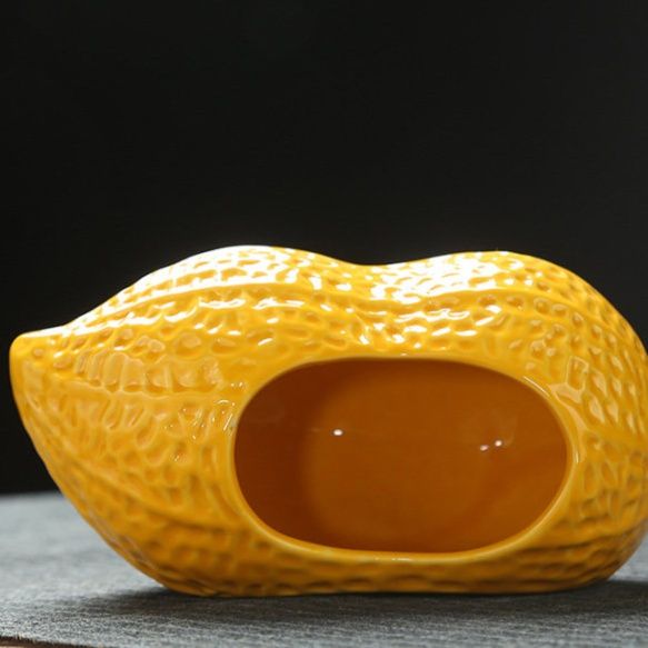 ハムスターケージ 落花生型陶器製ハムスター用涼感ハウス