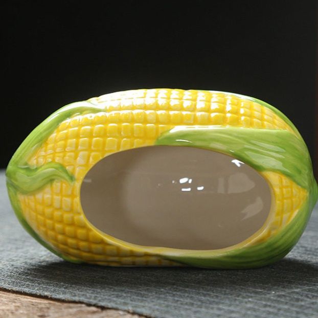 ハムスターケージ 落花生型陶器製ハムスター用涼感ハウス