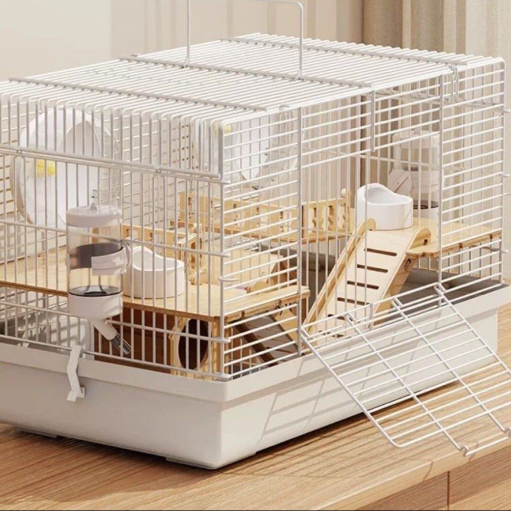 ハムスターケージ 二部屋式仕切り付き防脱走ハムスター飼育網