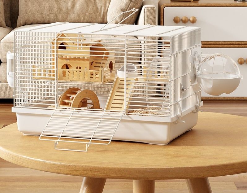 ハムスターケージ用 豪華大型木製アスレチック付き網