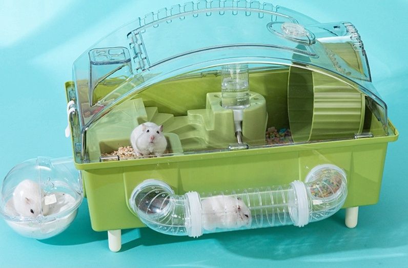 360度全面透明パノラマ プラスチックハムスターケージ