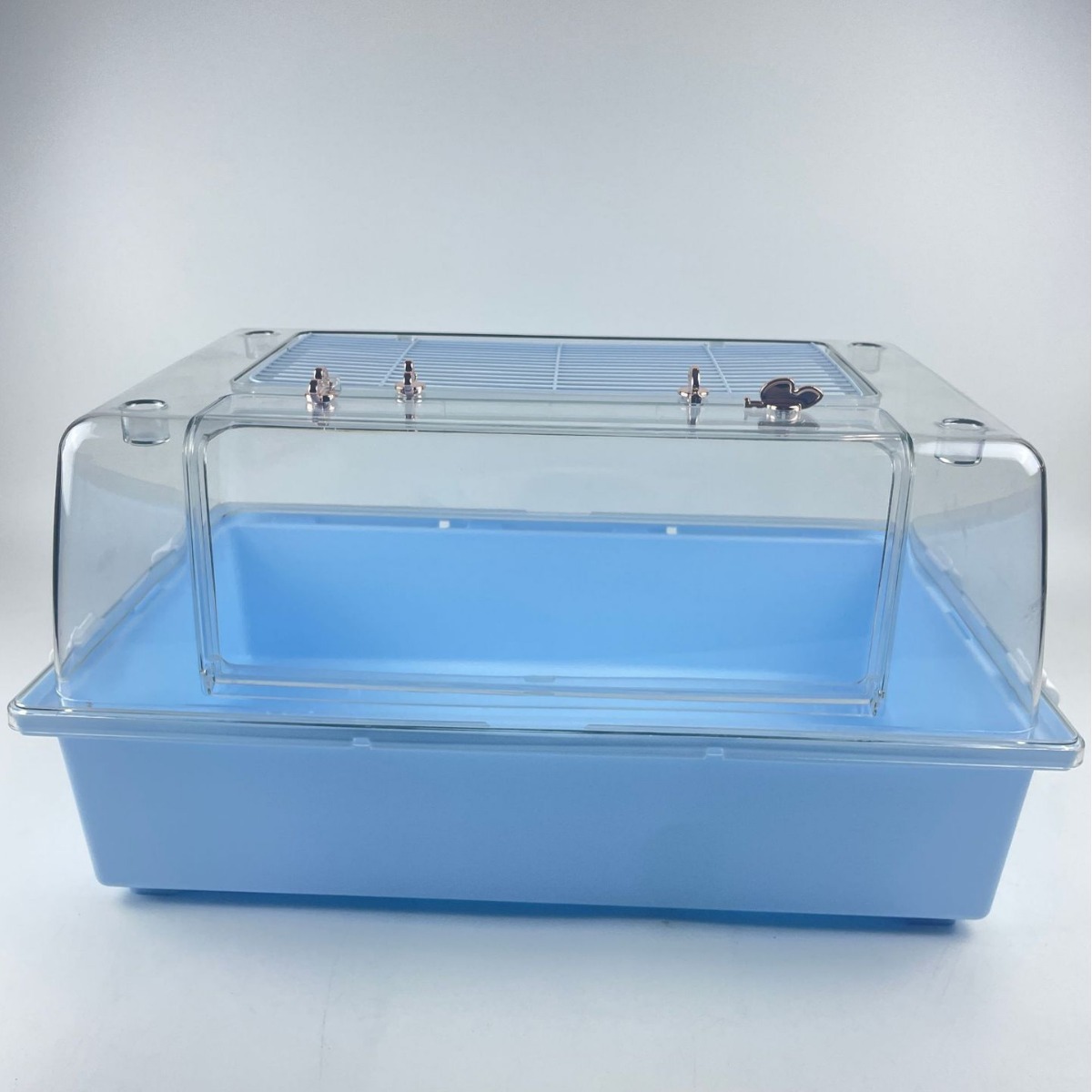 ハムスターケージ 透明天窓付き小動物用プラスチック飼育ケージ