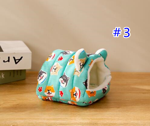 ハムスターケージ ハムスター用ふわふわハウス 黄色うさぎ柄ベッド