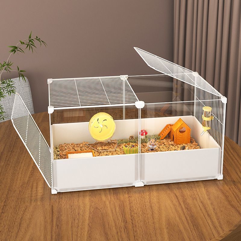 ハムスターケージ 透明扉付き大型ハムスターケージ網セット