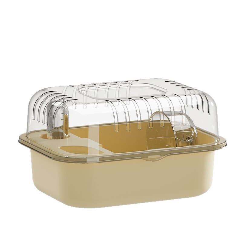 ハムスターケージ 小型透明蓋付き持ち運び便利ハムスター飼育ケージ