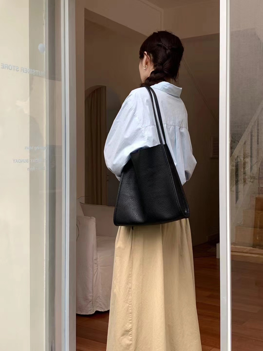 帆布バッグ シンプル大容量トートの肩掛けバッグ