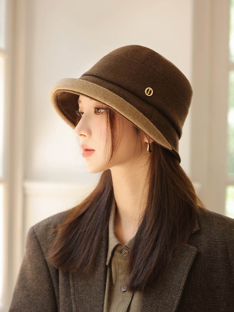 帽子 レディース 上品な金具付きリボンベルト女性用つば広帽子