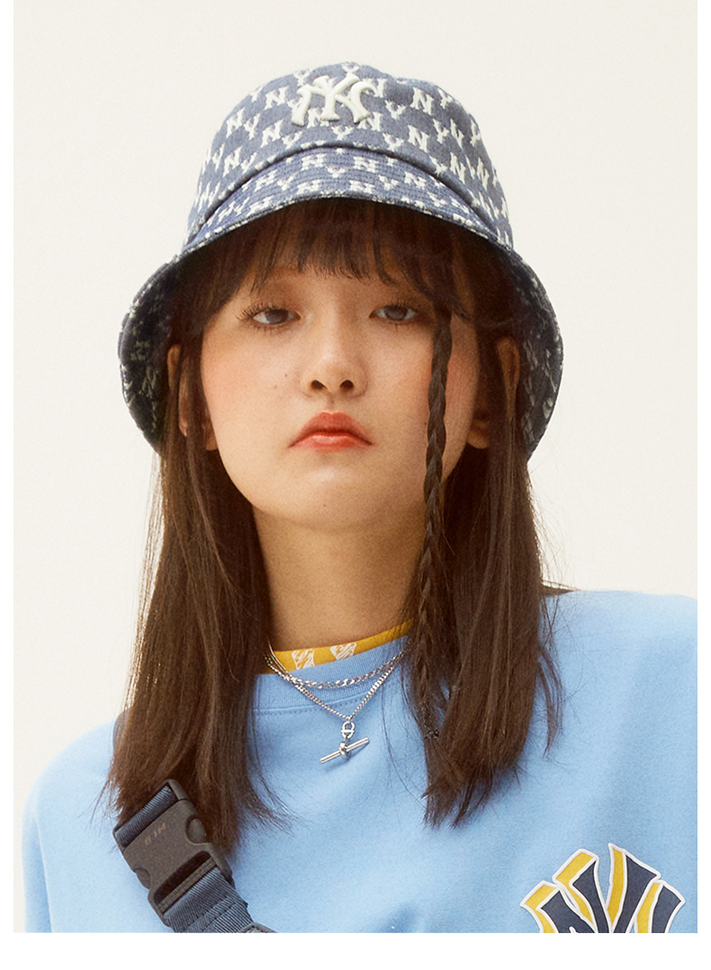 帽子 レディース モノグラム刺繍　バケットハット