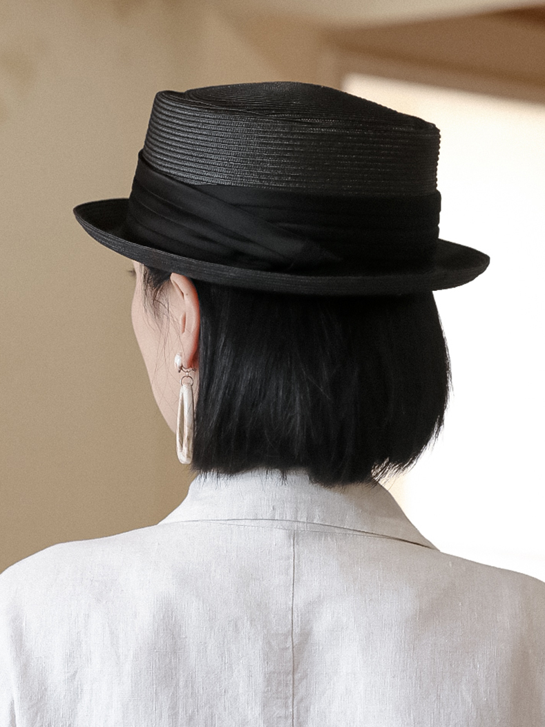 帽子 レディース クラシカル麦わらカンカン帽