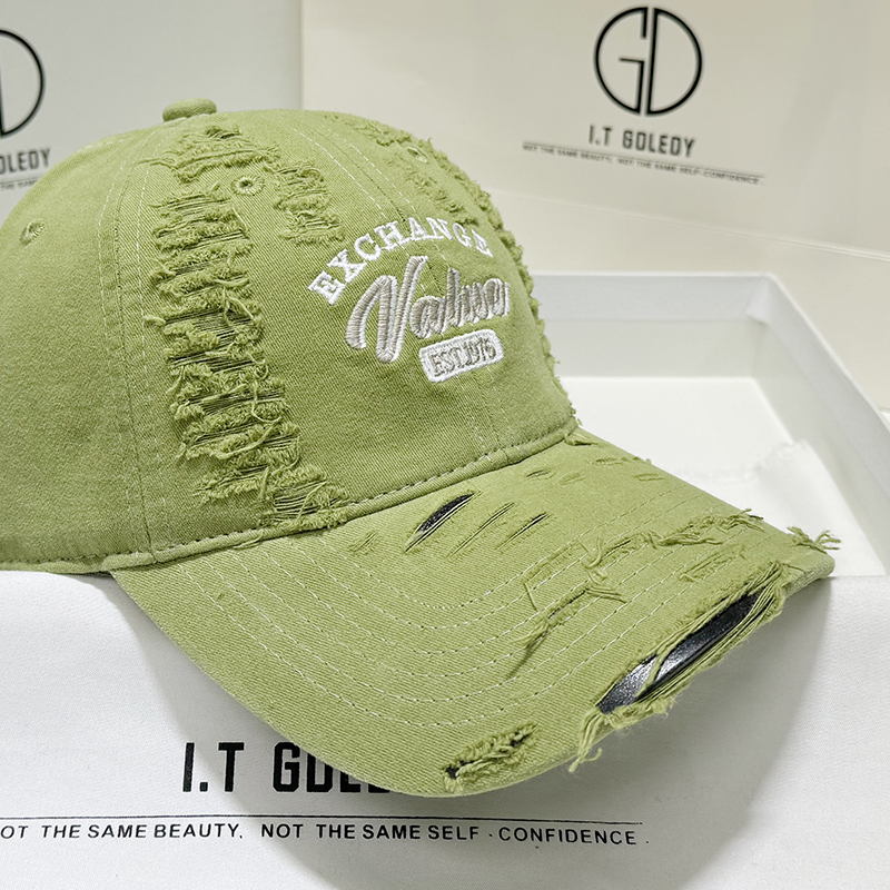 帽子 レディース ヴィンテージ風ダメージ加工キャップ