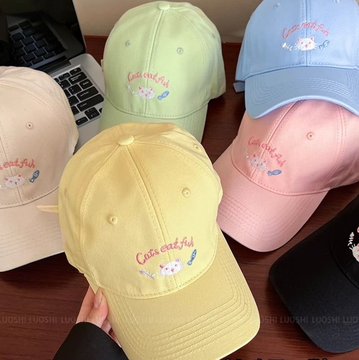 帽子 レディース うさぎ刺繍入り やわらかキャップ