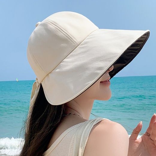 帽子 レディース リボン結び 優美なサファリハット