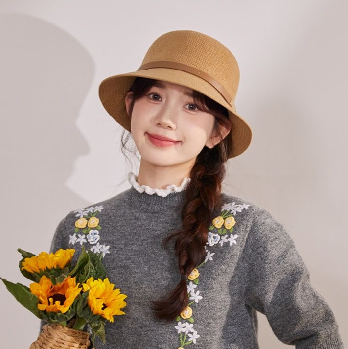 帽子 レディース シンプル上品　麦わらハット