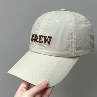 帽子 レディース 軽やか刺繍入りクルーキャップ