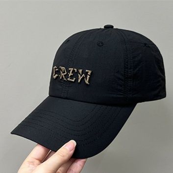 帽子 レディース 軽やか刺繍入りクルーキャップ