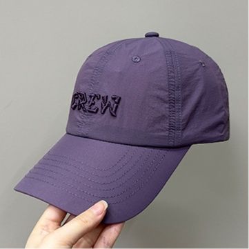 帽子 レディース 軽やか刺繍入りクルーキャップ