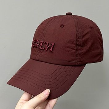 帽子 レディース 軽やか刺繍入りクルーキャップ