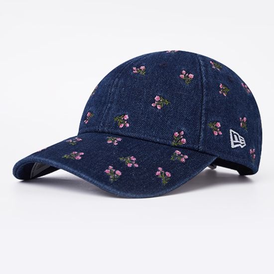 帽子 レディース 小花柄デニムキャップ