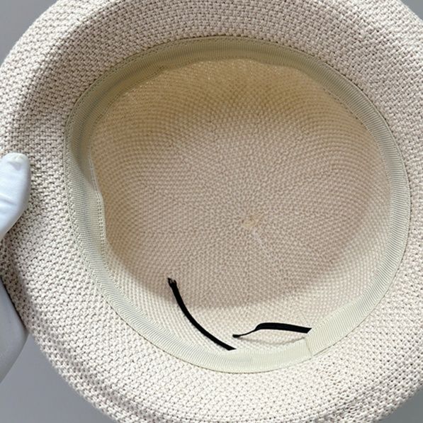 帽子 レディース 上品なまるい丸縁麦わら帽子