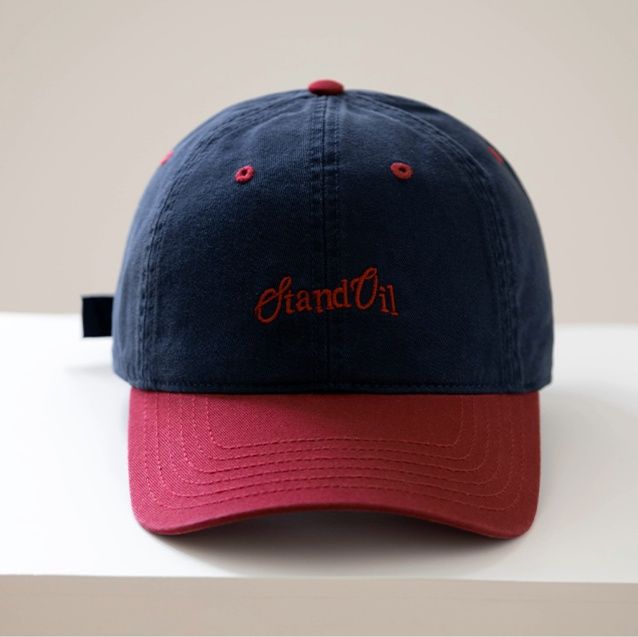 帽子 レディース ツートーン刺繍入りスポーティキャップ