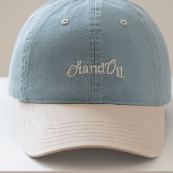 帽子 レディース ツートーン刺繍入りスポーティキャップ