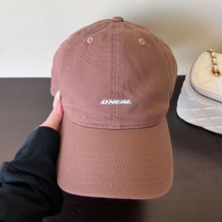 帽子 レディース シンプル刺繍入りコットンキャップ