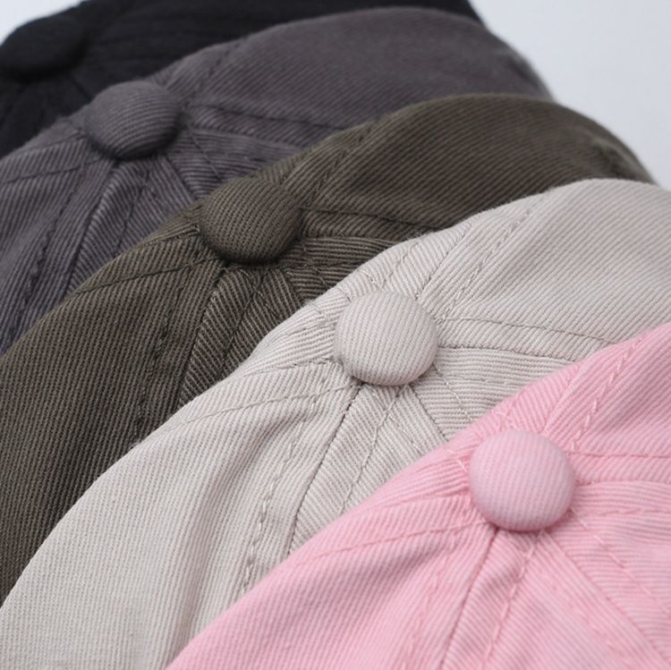 帽子 レディース シンプル刺繍ロゴ入りコットンキャップ