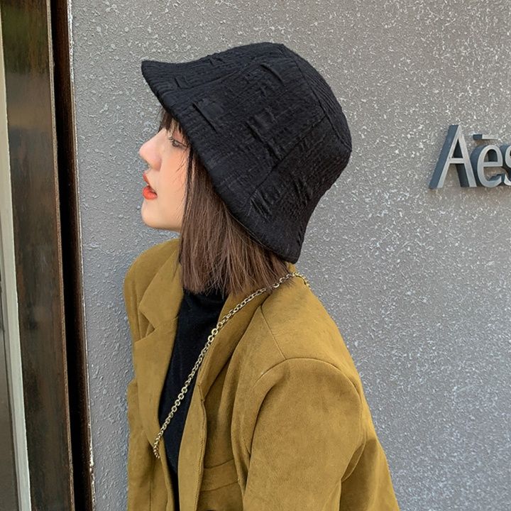 帽子 レディース ツイード風織地のおしゃれなつば付きバケット帽