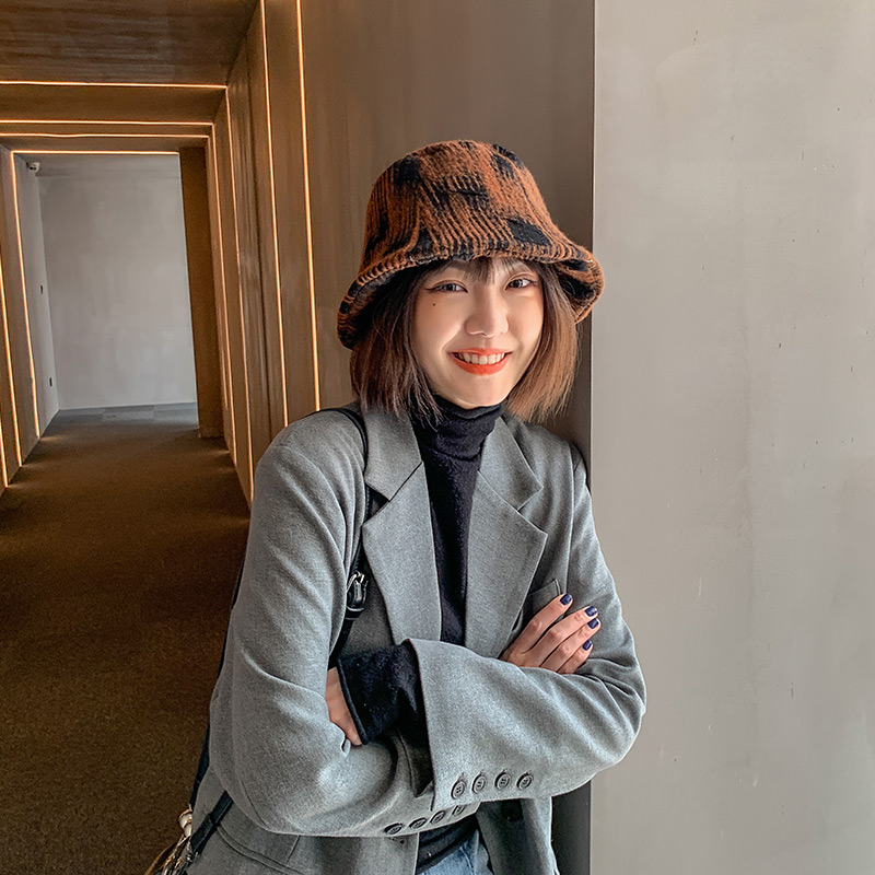 帽子 レディース ツイード風織地のおしゃれなつば付きバケット帽