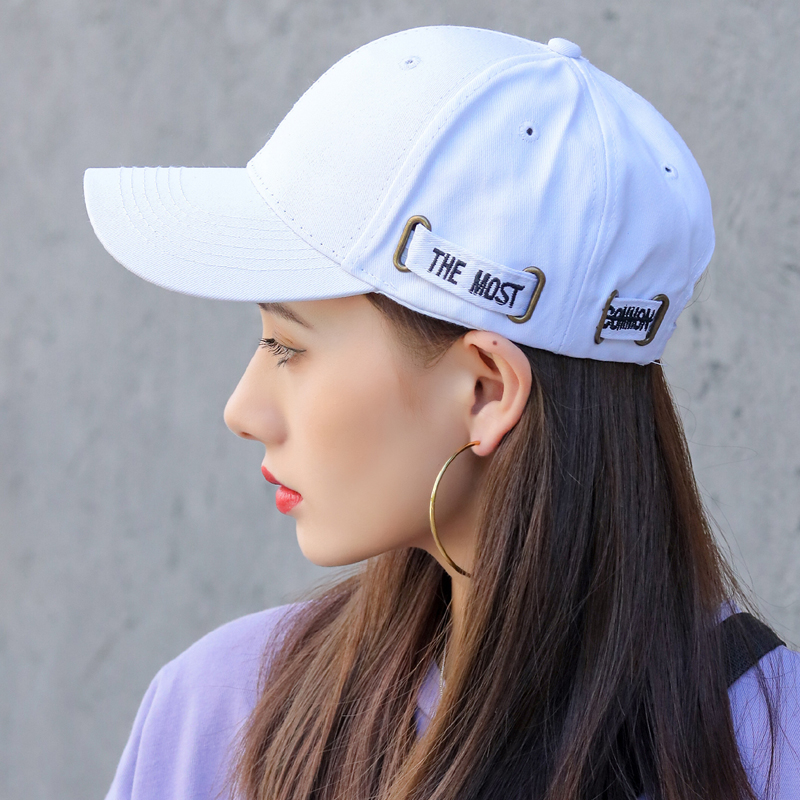 帽子 レディース サイドワッペン付き シンプルキャップ