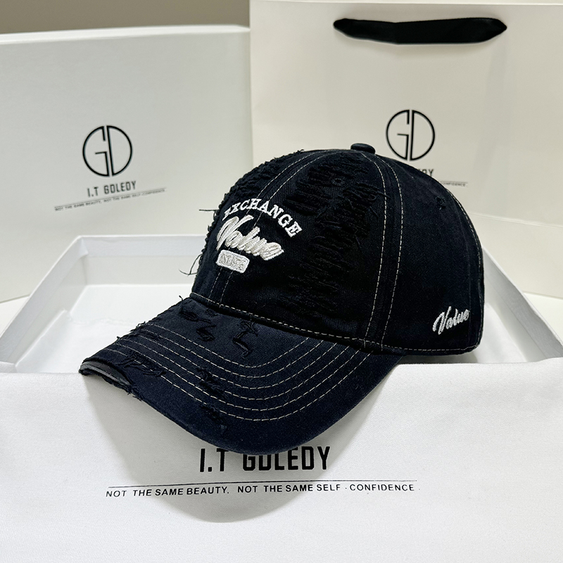帽子 レディース ヴィンテージ風ダメージ加工キャップ
