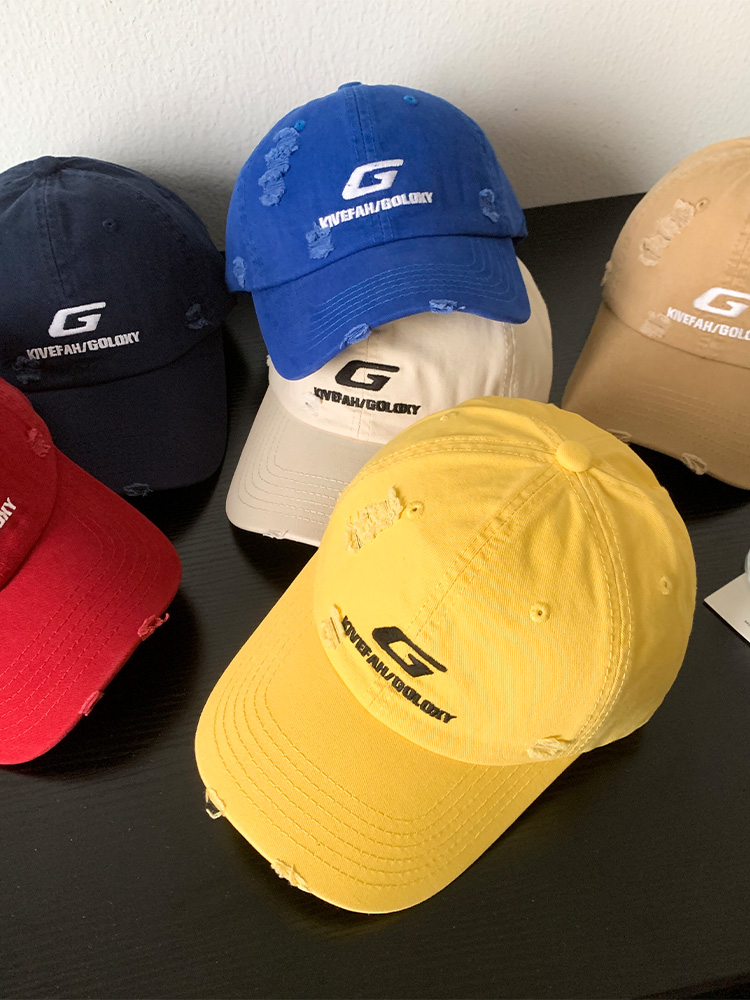 帽子 レディース ヴィンテージ風ダメージ加工キャップ