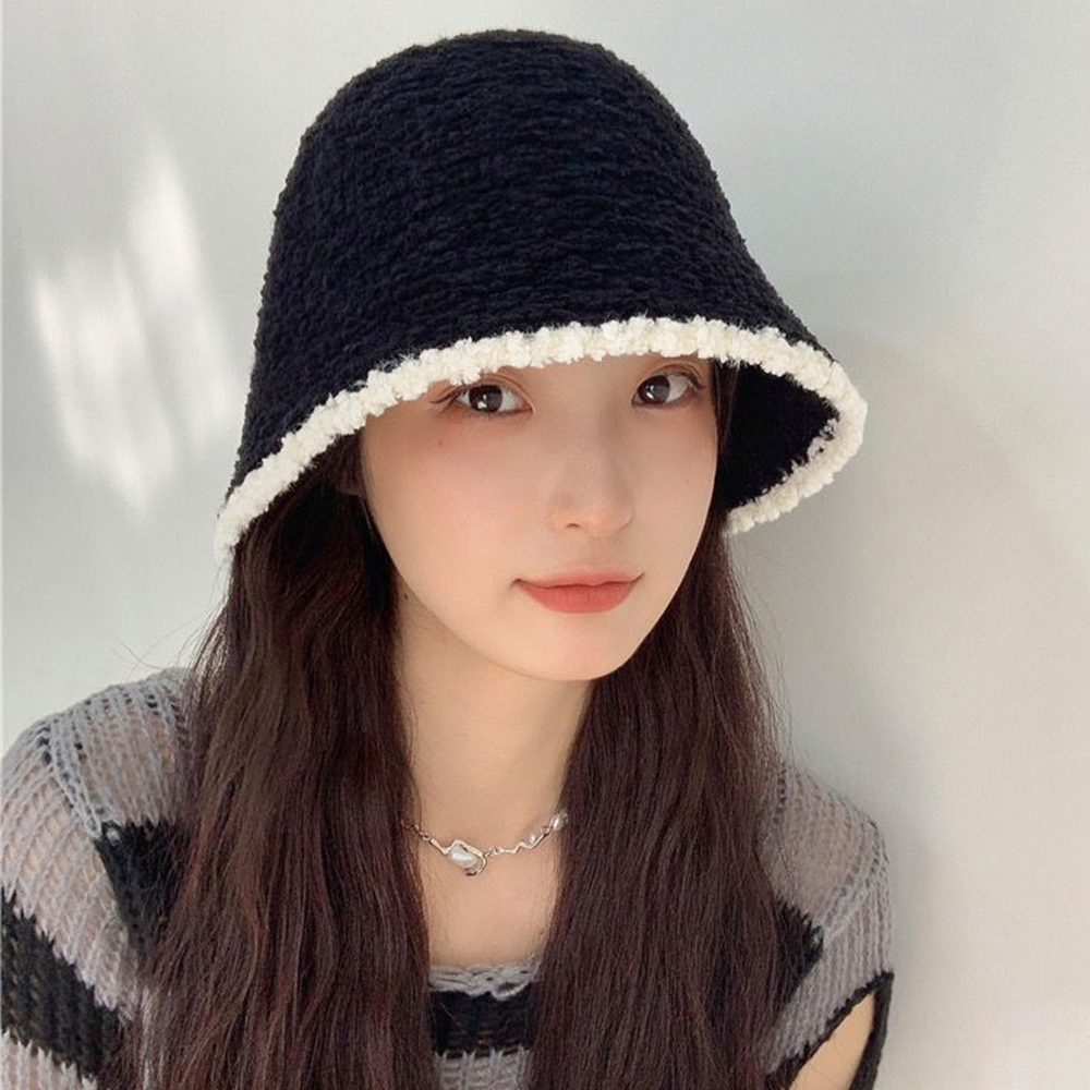 帽子 レディース もこもこバケットハット 秋冬 韓国風 防寒帽子