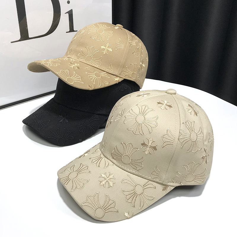帽子 レディース 花模様刺繍入り　エレガントキャップ