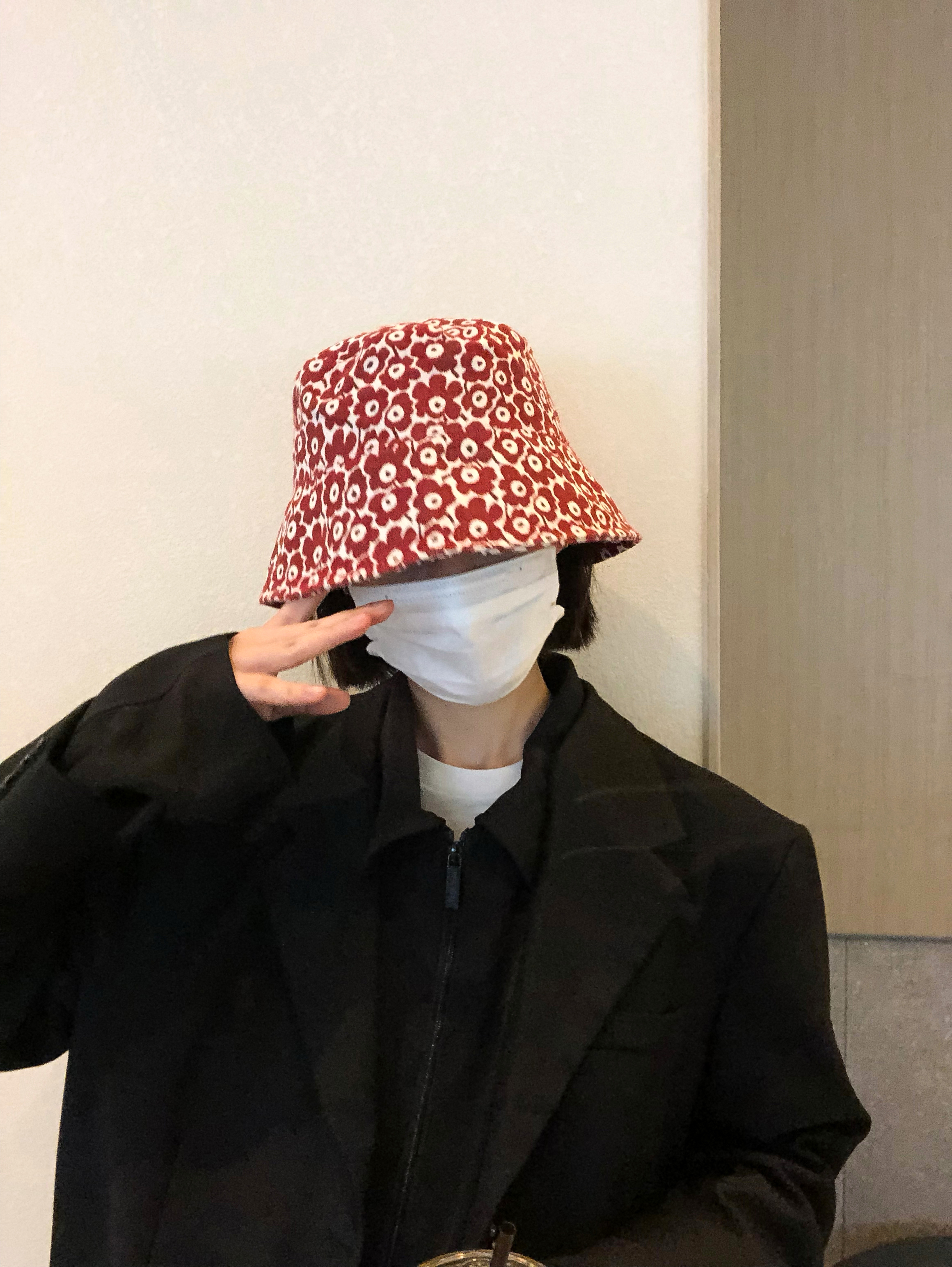 帽子 レディース 花柄プリント両面仕様バケットハット