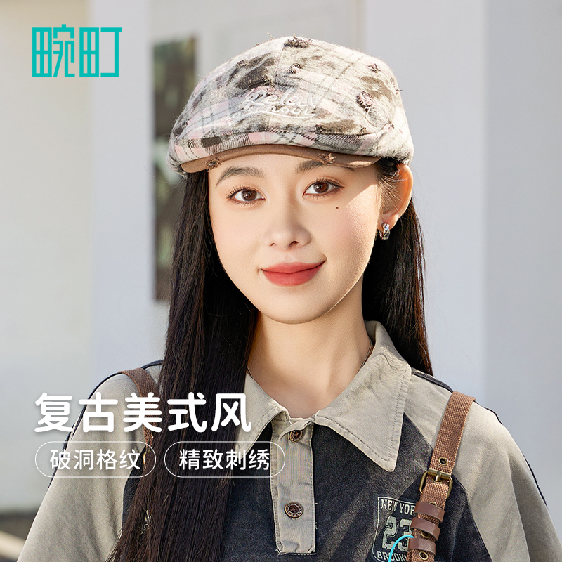 帽子 レディース 両面使用可能リバーシブル格子柄バケツ型帽子