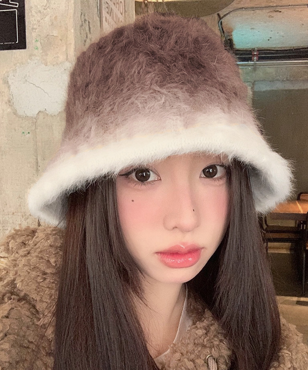 帽子 レディース もこもこファーバケットハット 秋冬 暖か 小顔効果
