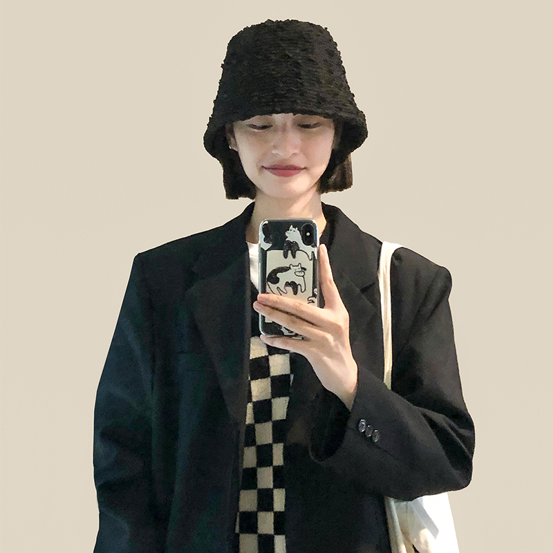 帽子 レディース ふわふわボア素材の暖かバケットハット