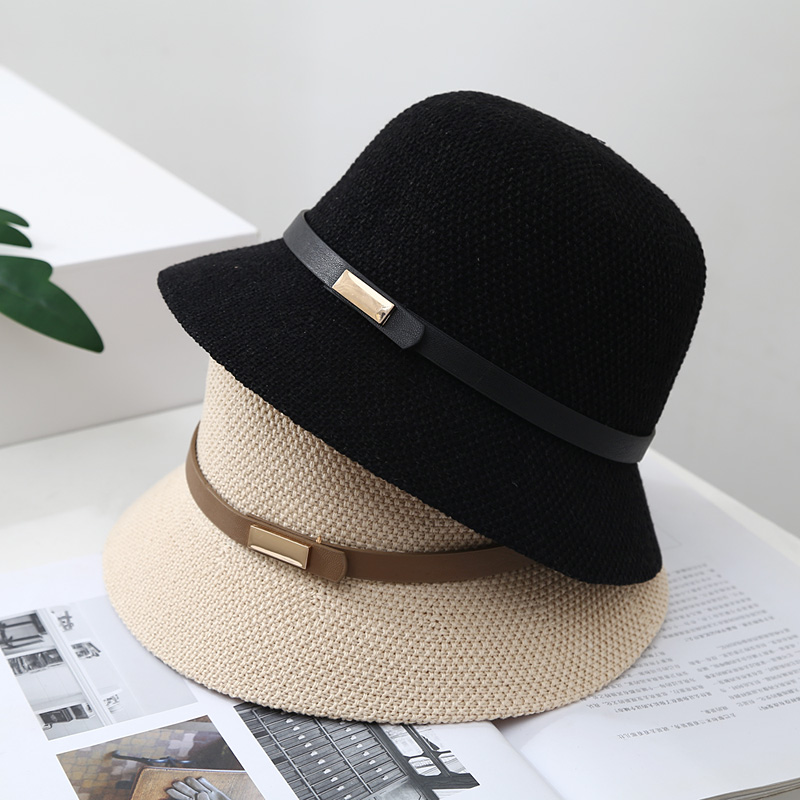 帽子 レディース 上品　編み込みバケットハット