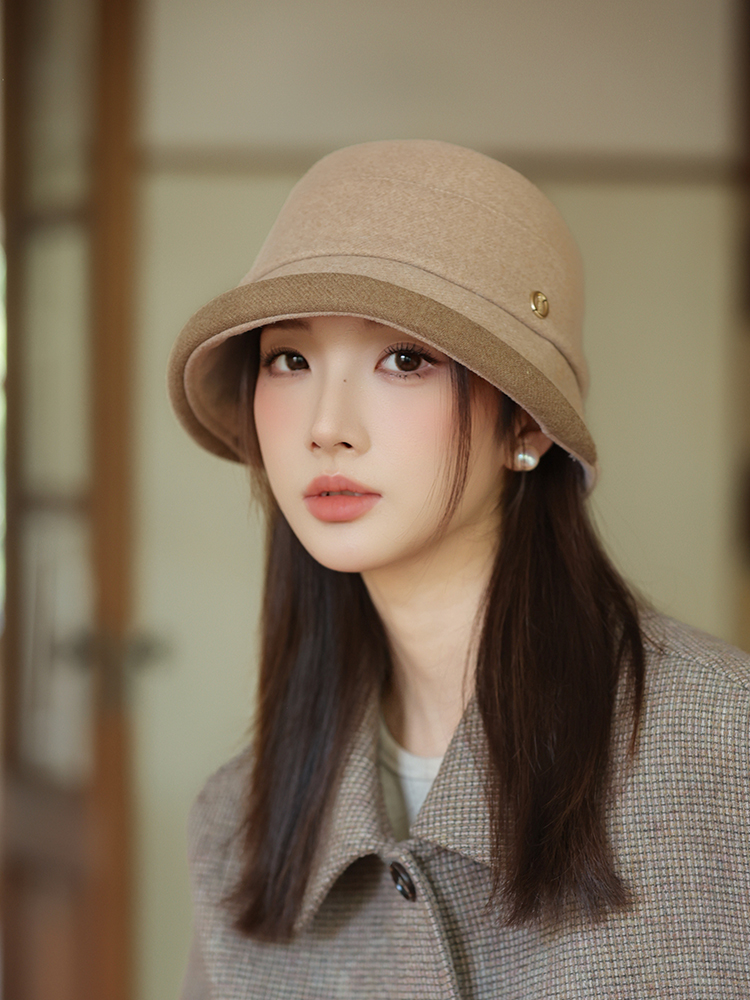 帽子 レディース 上品な金具付きリボンベルト女性用つば広帽子