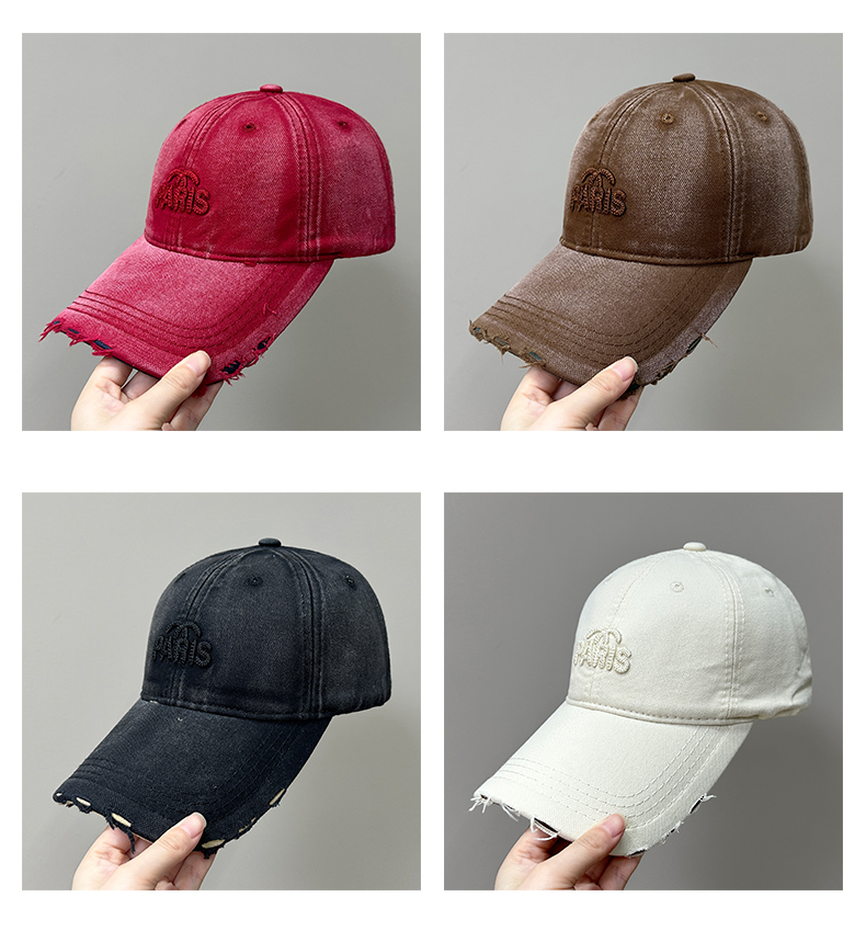 帽子 レディース ヴィンテージ風 刺繍入りキャップ