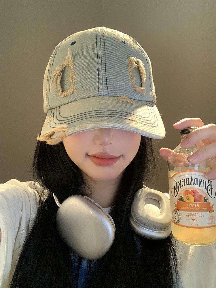 帽子 レディース ヴィンテージ風ダメージ加工キャップ