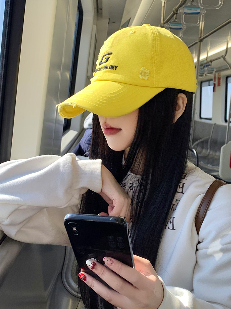 帽子 レディース ヴィンテージ風ダメージ加工キャップ