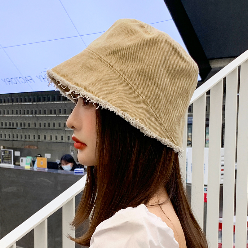 帽子 レディース フリンジデザインデニム調バケットハット