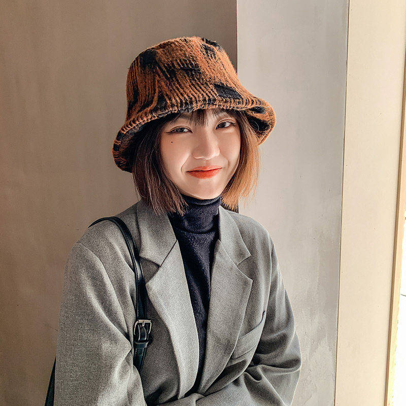 帽子 レディース ツイード風織地のおしゃれなつば付きバケット帽