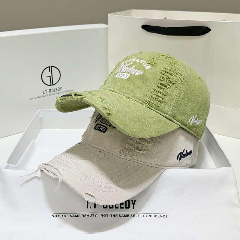 帽子 レディース ヴィンテージ風ダメージ加工キャップ